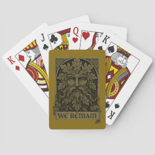 Green Man “We Remain” Pagan Nature Spirit Playing Cards