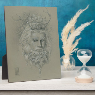 Green Man with Oak Leaf Beard Plaque