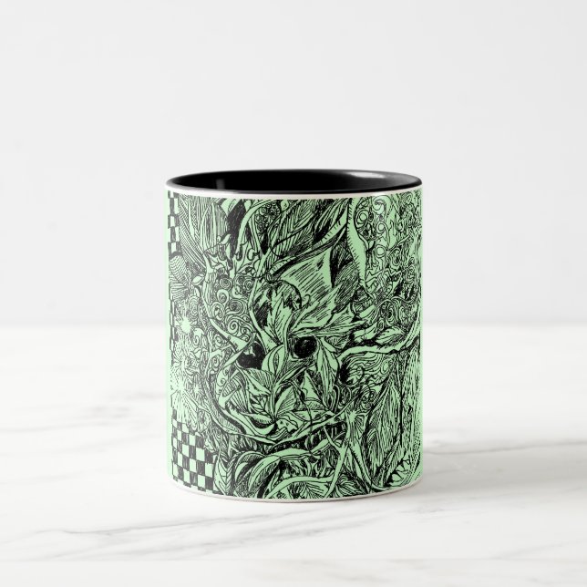 Green Man Wood Spirit Coffee Mug (Center)