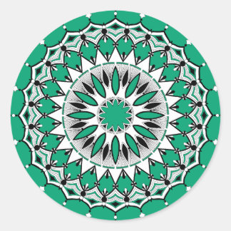 Green Mandal (Design 1) Stickers