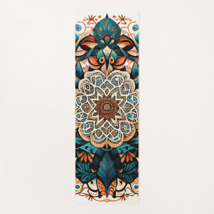 Green Mandala Harmony Yoga Mat (One Side)