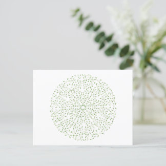Green Mandala Holiday Postcard