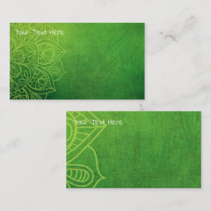 Green Mandala Mind Body Spirit Yoga Instructor Business Card