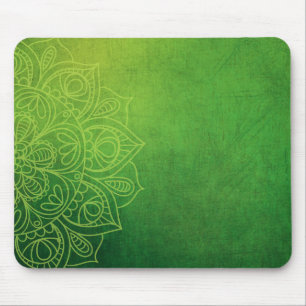 Green Mandala Mouse Pad
