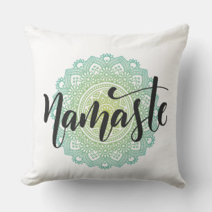 Green Mandala Namaste Pillow