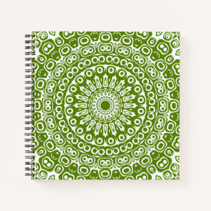 Green Mandala Nature Pattern Notebook