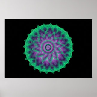 Green Mandala Poster