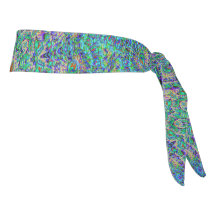 "Green Mandala" sweatband/headband/wristband