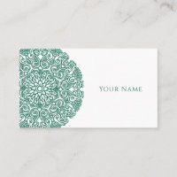 Green Mandala Universe Symbol Business Card