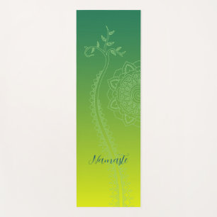 Green Mandala Yoga Mat