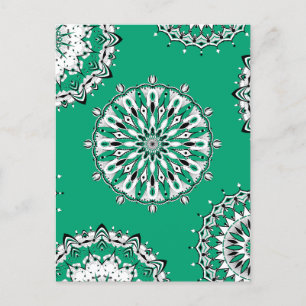 Green Mandalas 2 Postcard