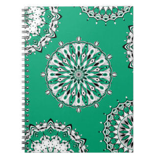 Green Mandalas 2 Spiral Notebook