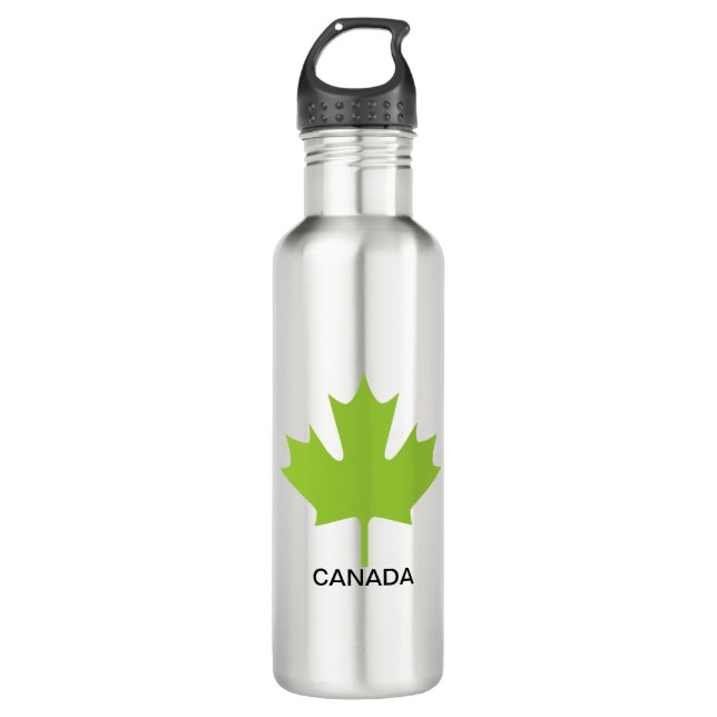 Green Maple Leaf Canada 710 Ml Water Bottle (Front)