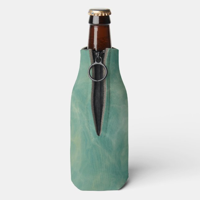 green marble abstract   bottle cooler (Bottle Back)