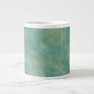 green marble abstract large coffee mug