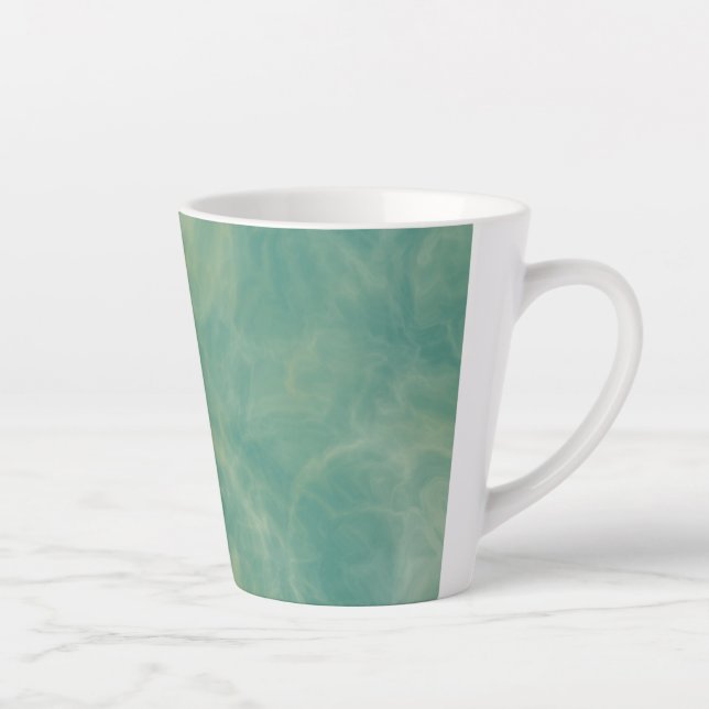 green marble abstract    latte mug (Right)