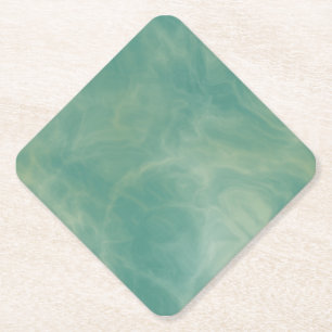 green marble abstract paper coaster