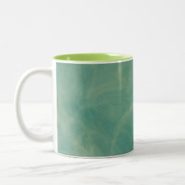 green marble abstract  Two-Tone coffee mug