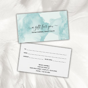 Green Marble and Glitter Gift Certificate