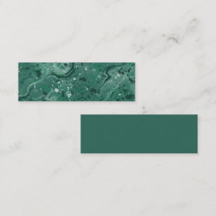 Green Marble Bookmarks Mini Business Card
