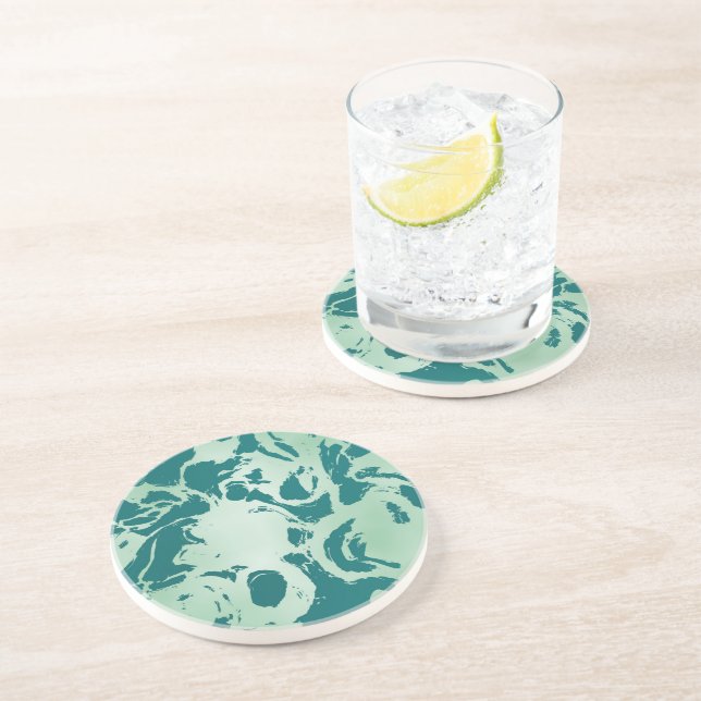 Green Marble   Coaster (Side)