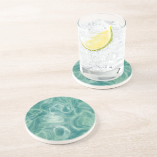 Green Marble Coaster