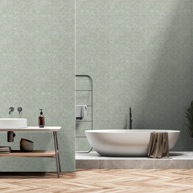 Green marble design wallpaper (Bathroom)