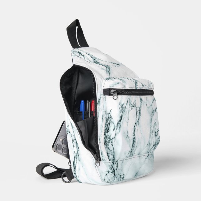 Green Marble Look Sling Bag (Open)