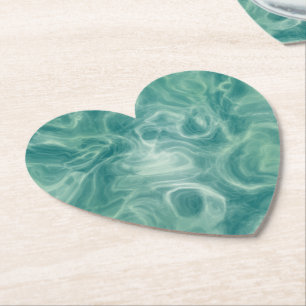 Green Marble Paper Coaster