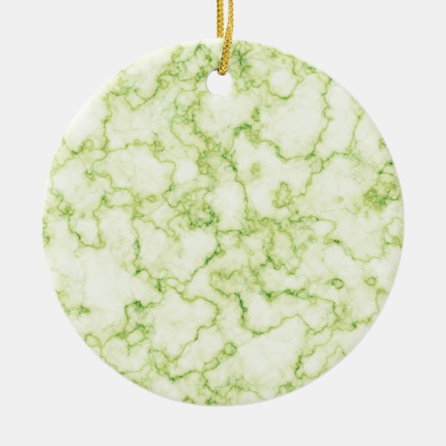 Green Marble Pattern Ceramic Tree Decoration (Front)