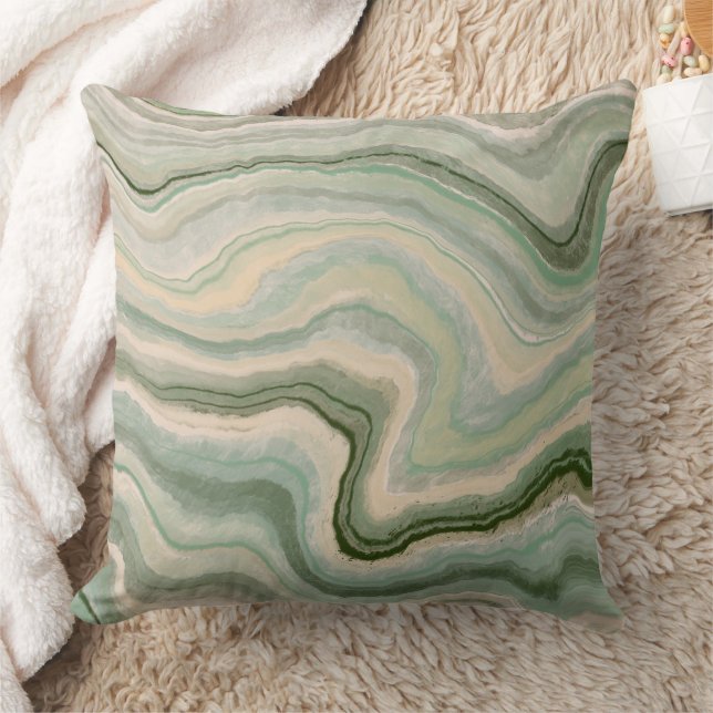 Green Marble Pattern Cushion (Blanket)