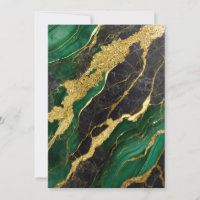 Green Marble Pattern with Gold