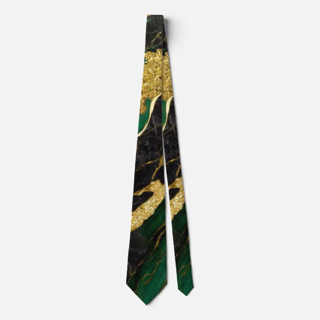Green Marble Pattern with Gold Tie (Front)