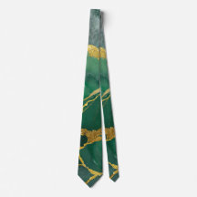 Green Marble Pattern with Gold