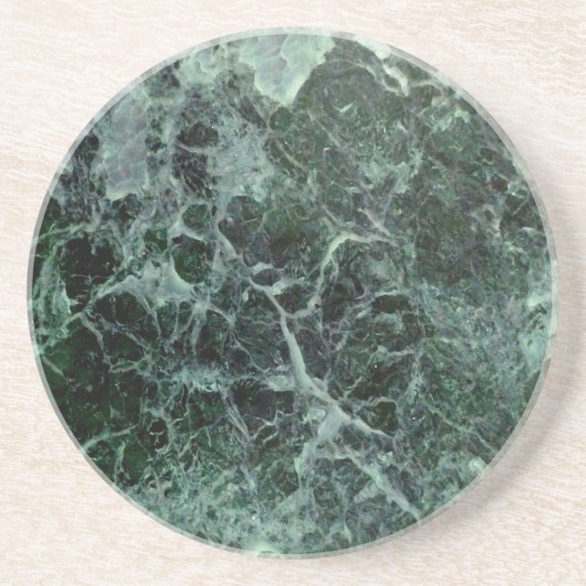 Green marble stone coaster (Front)