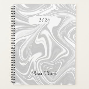 Green Marble Swirl Customized Planner