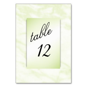 Green Marble Table Number