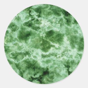 Green Marble Texture Classic Round Sticker