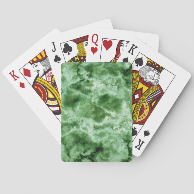 Green Marble Texture Playing Cards (Back)
