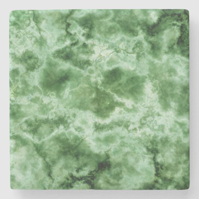 Green Marble Texture Stone Coaster (Front)