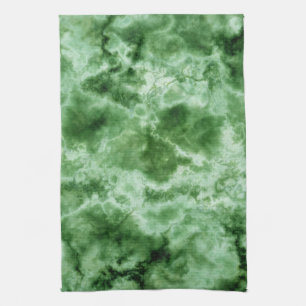 Green Marble Texture Tea Towel
