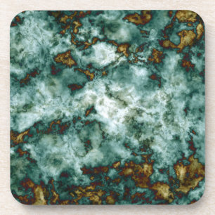 Green Marble Texture With Veins Coaster