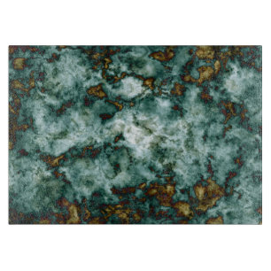 Green Marble Texture With Veins Cutting Board