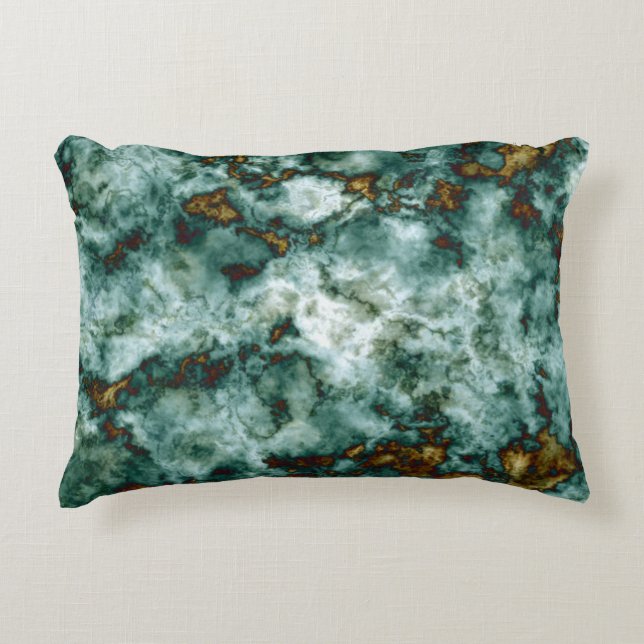 Green Marble Texture With Veins Decorative Cushion (Front)