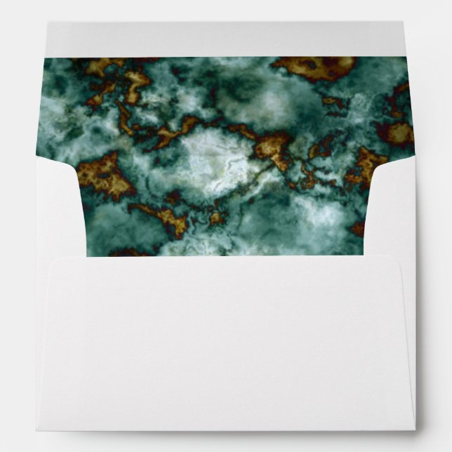 Green Marble Texture With Veins Envelopes (Back (Bottom))