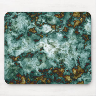 Green Marble Texture With Veins Mouse Pad