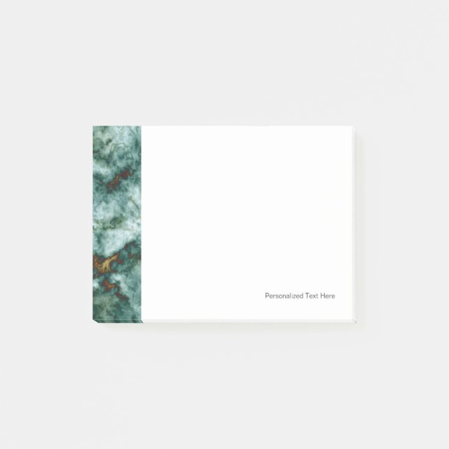 Green Marble Texture With Veins Post-it Notes (Front)