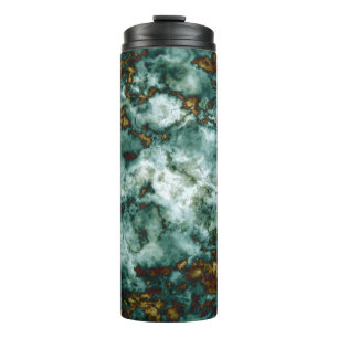 Green Marble Texture With Veins Thermal Tumbler