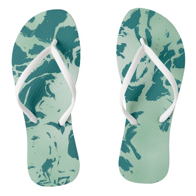 Green Marble  Thongs (Footbed)