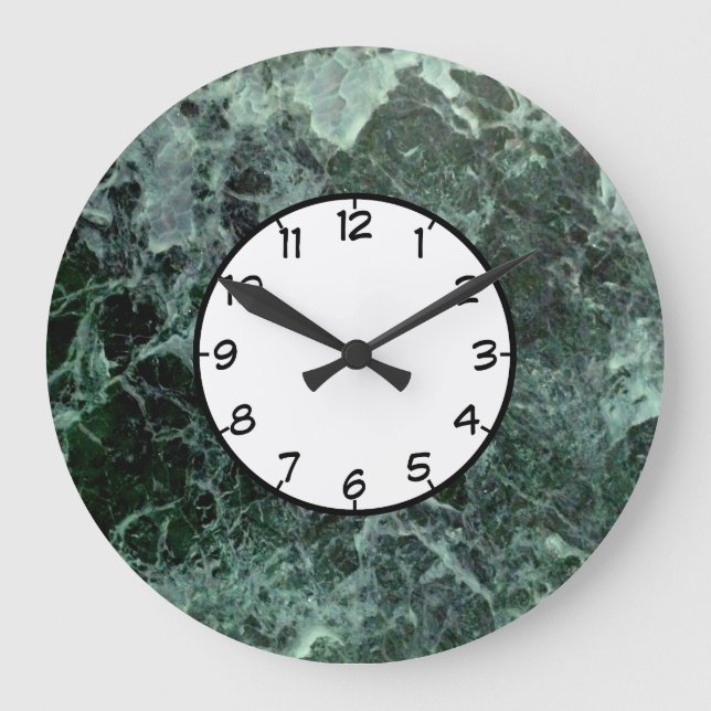green marble wall clock (Front)